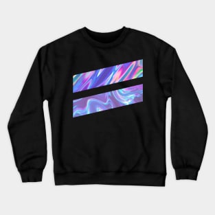 Double Slash, Abstract Colorful Geometric Graphic Design Crewneck Sweatshirt